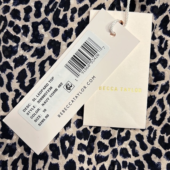 REBECCA TAYLOR Leopard Cap Sleeve Top - Picture 10 of 16